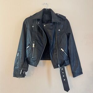 All Saints leather jacket sz uk8 us4